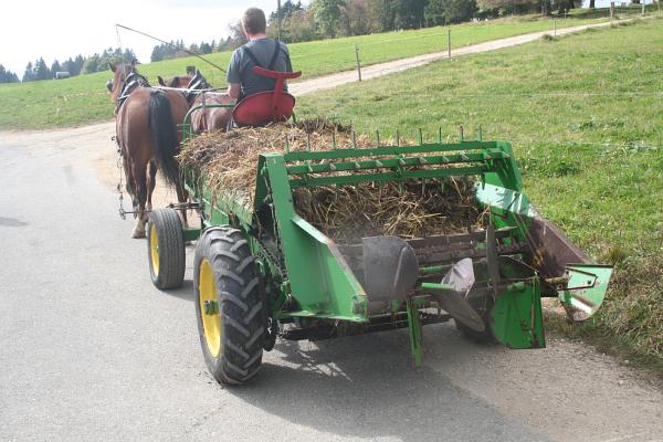 Epandeur à fumier à traction animale - © octobre 2011 - P.M. Aubertel